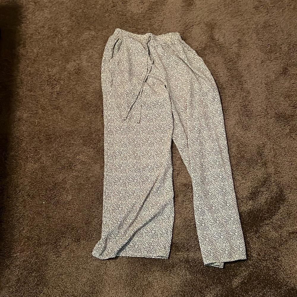 Black and white patterned pants